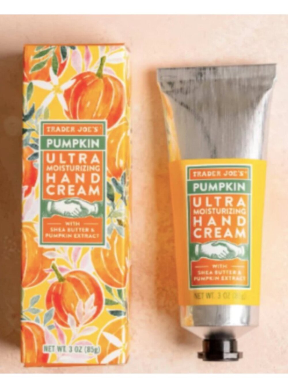 Trader Joe's Pumpkin Ultra Moisturizing Hydrating Hand Cream NEW NWt